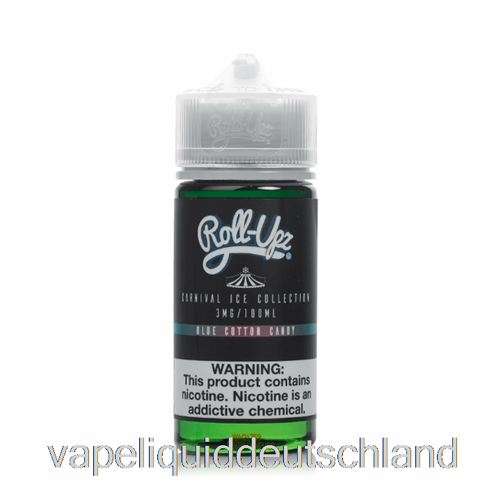 Eisblaue Zuckerwatte – Karneval – Juice Roll Upz – 100 Ml, 6 Mg Vape-Flüssigkeit